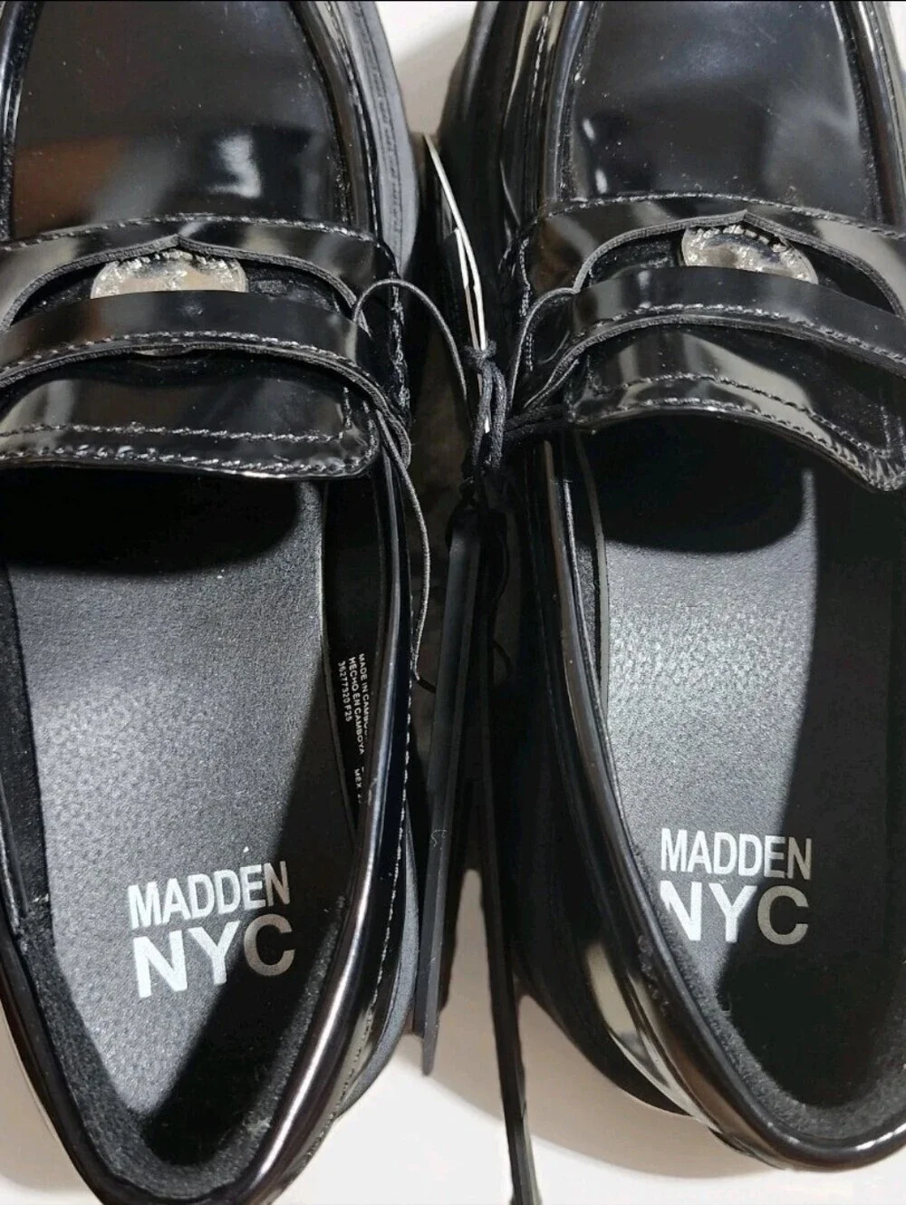 Madden NYC Platform Lug Penny Loafers Womens 6 Black Slip On Shoes Punk Grunge